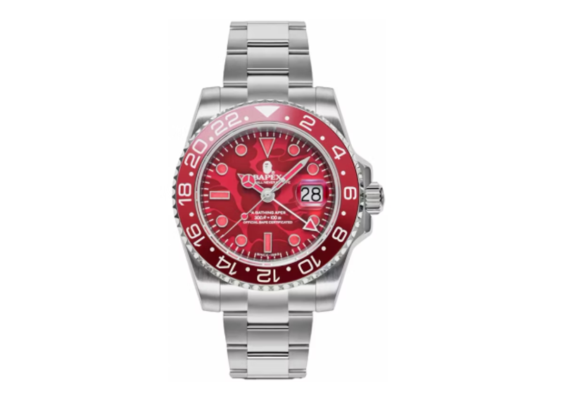 BAPE Type 2 BAPEX Color Camo Watch Red