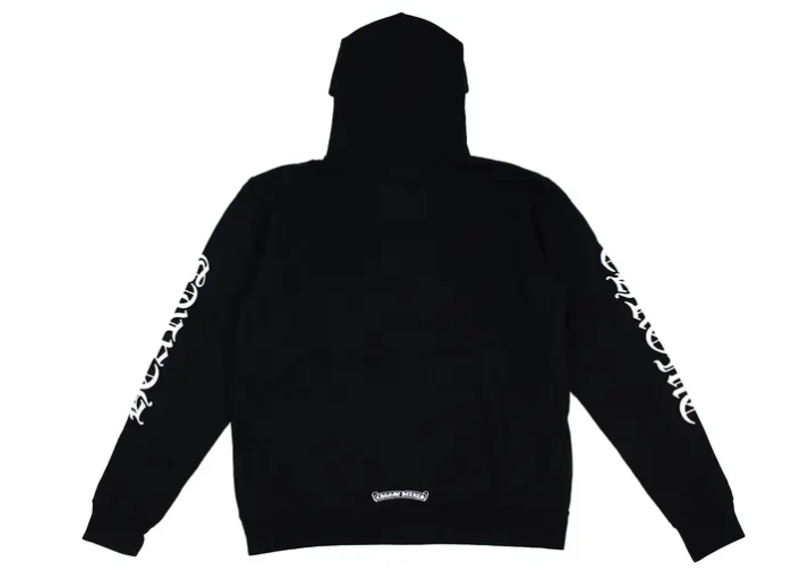 Chrome Hearts Letters Sleeve Pullover Hoodie Black/White