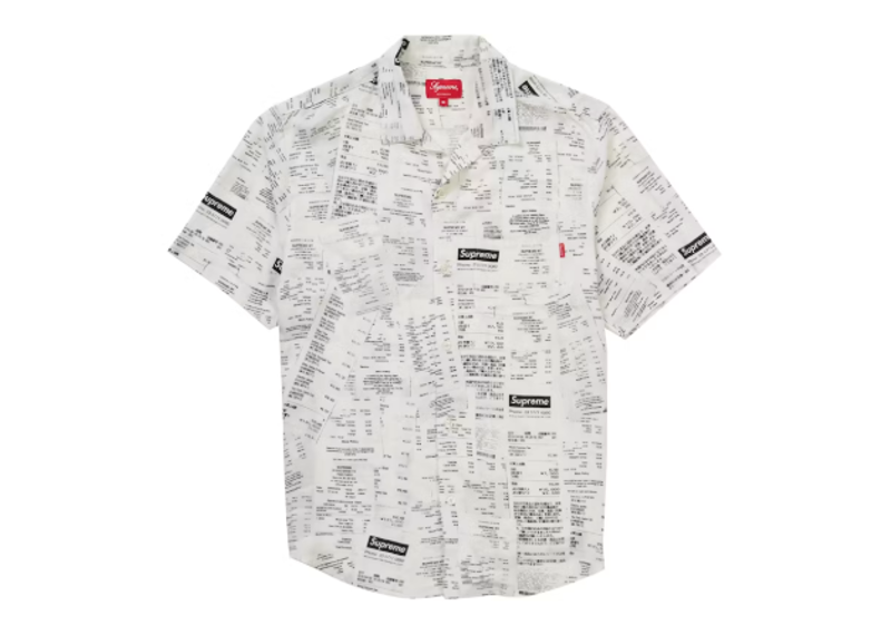 Supreme Receipts Rayon S/S Shirt