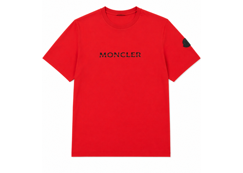 Moncler Red Cotton T-Shirt