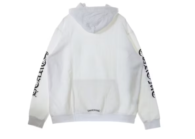 Chrome Hearts Vertical Logo Hoodie White