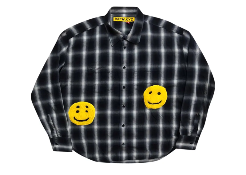 Cactus Plant Flea Market Double Vision Check Shirt Black