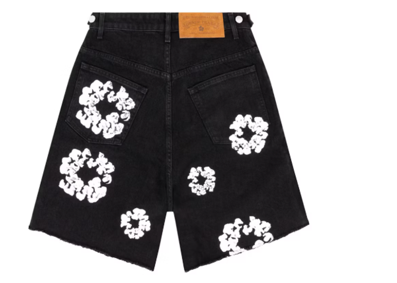 Denim Tears Cotton Wreath Jean Short Black