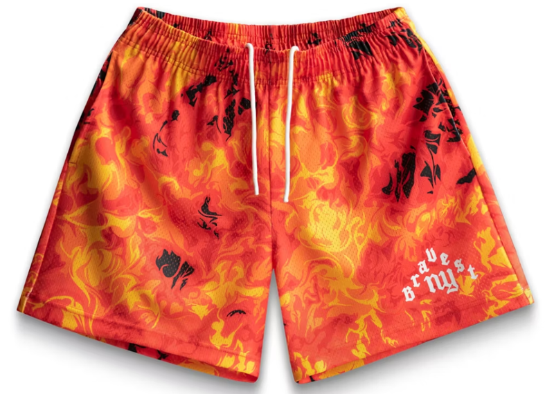 Bravest Studios Flame Shorts Red/Orange