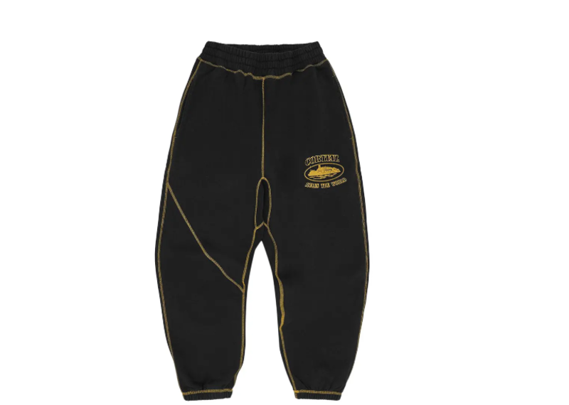 Corteiz Alcatraz Contrast Sweatpant Black/Yellow