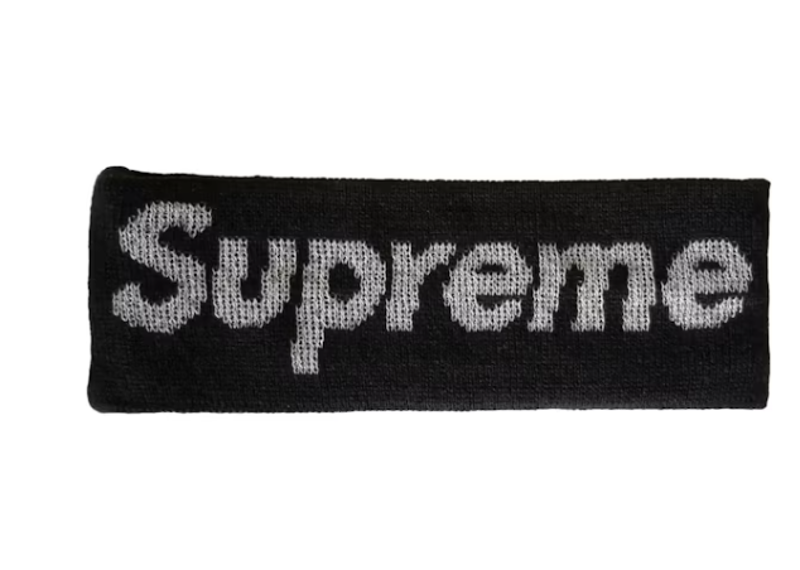 Supreme New Era Reflective Logo Headband (FW 16) Black