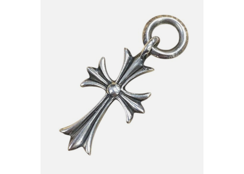 Chrome Hearts Tiny CH Cross Silver Charm Pendant