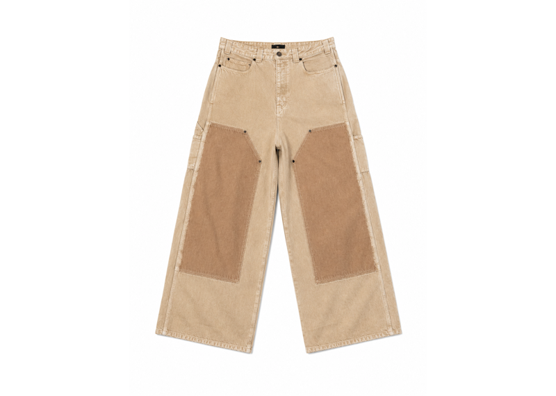 Balenciaga Baggy Paneled Beige Pants