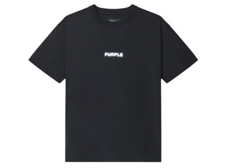 Purple Brand Textured Jersey SS Tee Black