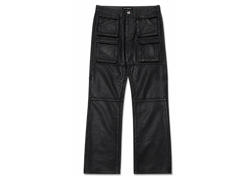 VALE FOREVER EARLY SEASON LEATHER CARGO JEANS