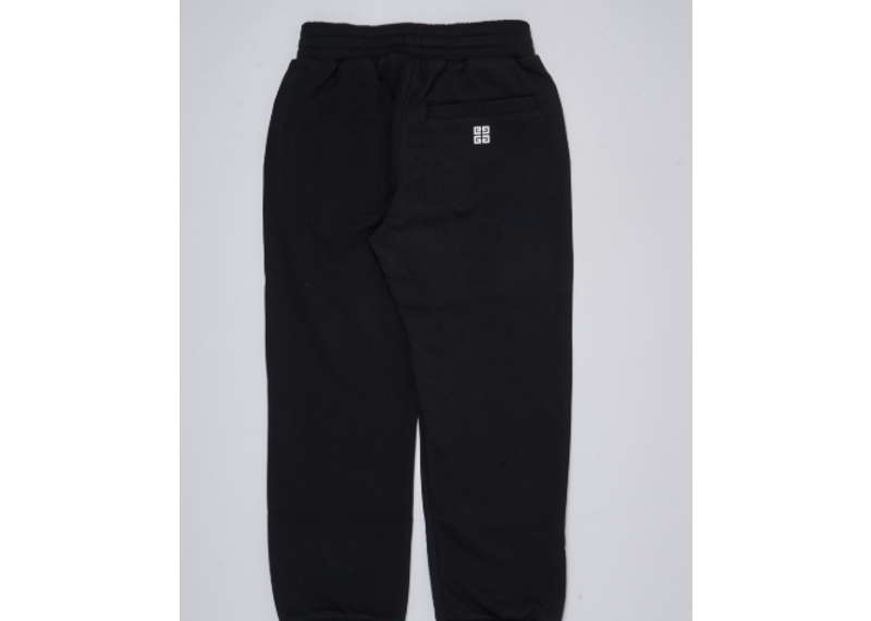 GIVENCHY BLACK SILK/VELVET STRAIGHT PANT