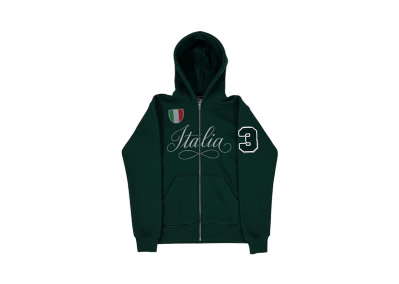 REVESAGITES FOREST GREEN ITALY ZIP UP JACKET
