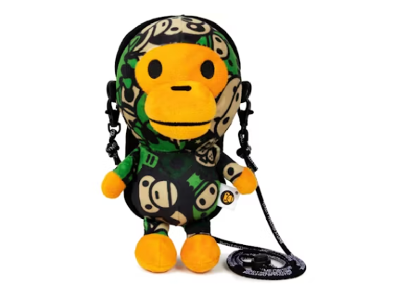BAPE Baby Milo Plush Mobile Bag Green