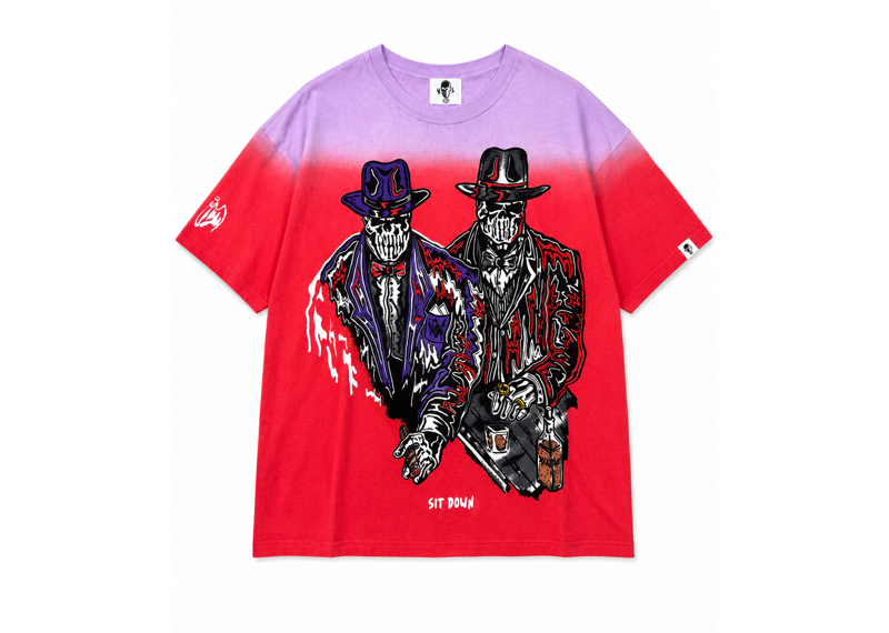 Warren Lotas Sit Down Short Sleeve Tee Shirt Red