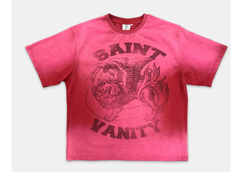 Saint Vanity Griffin Burgundy T-Shirt