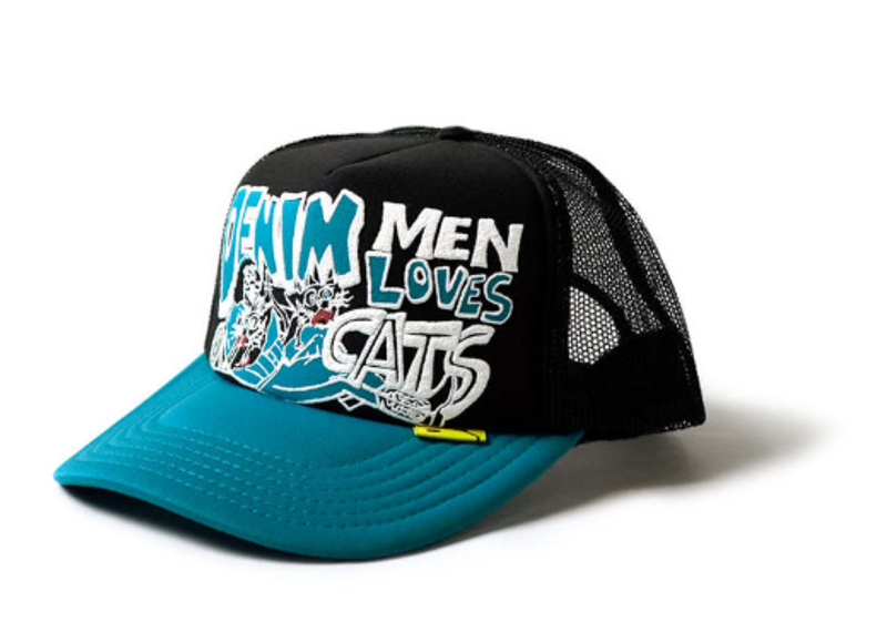 Kapital DENIM MEN LOVE CATS Trucker Cap