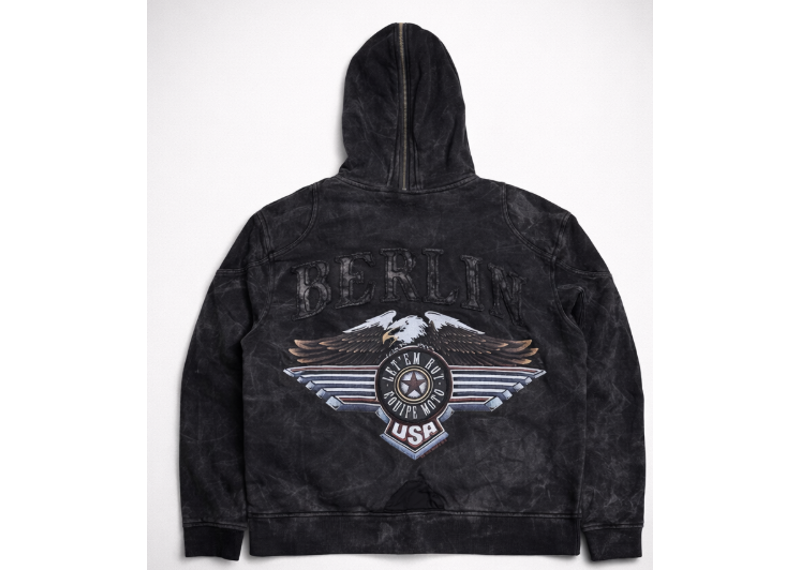 MISERE MODERNE PARIS MOTOCROSS RIDING HOODIE BLACK