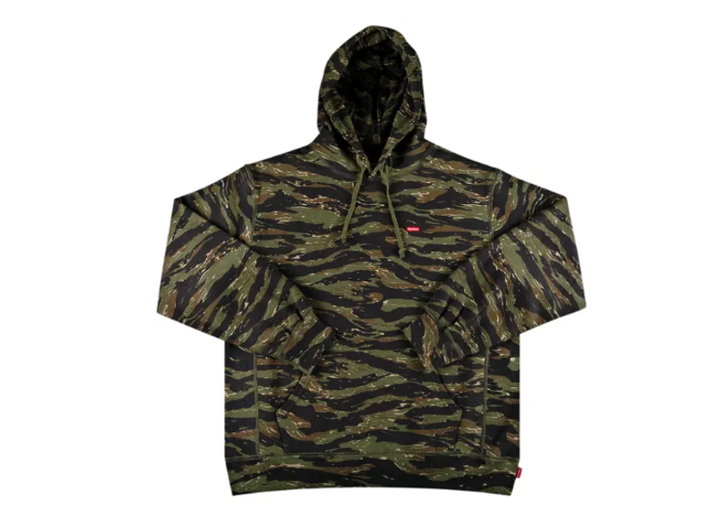 Supreme Small Box Hooded Sweatshirt Tigerstripe Camo
