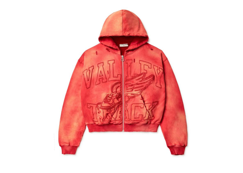 VALE FOREVER INFERNO GARDEN ZIP UP HOODIE RED