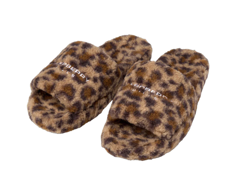 GV Gallery Cheetah Fur Slides
