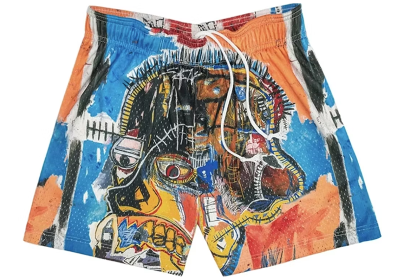 Bravest Studios Jean Michel Basquiat Shorts Orange