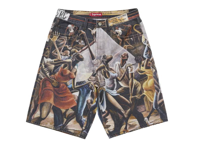 Supreme Ernie Barnes Baggy Denim Short Dance