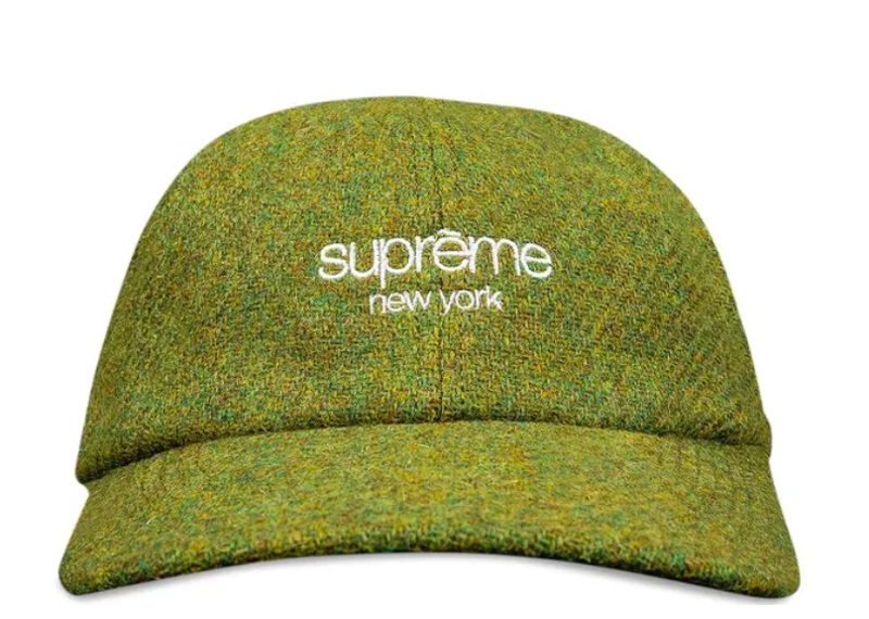 Supreme Harris Tweed Classic Logo 6-Panel Olive