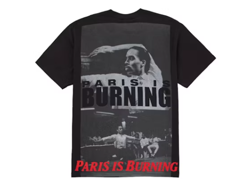Supreme Paris Is Burning Tee Black
