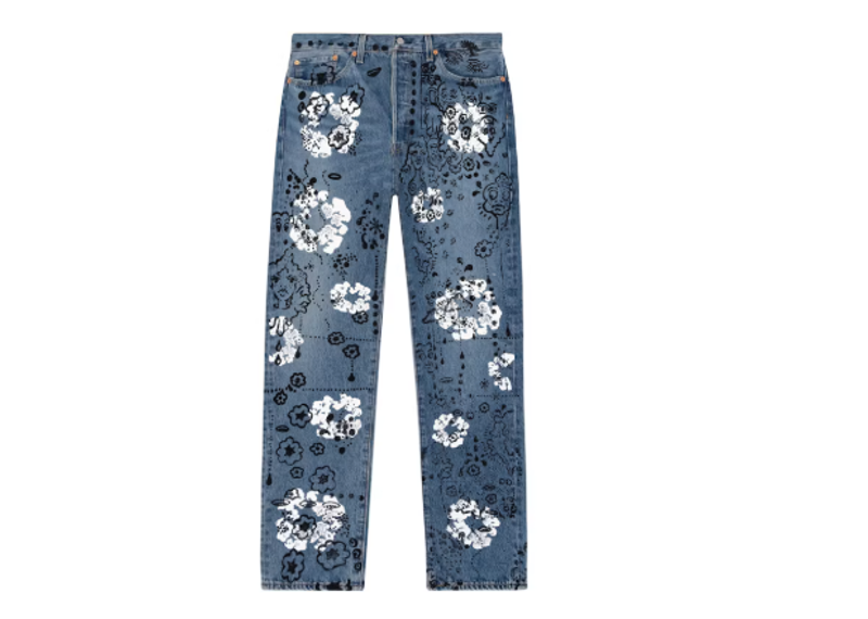 Denim Tears Irak Tears 501 Jean Vintage Blue Light Wash