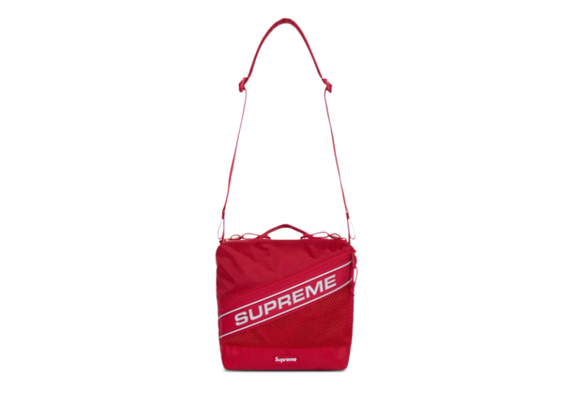 Supreme reflective logo shoulder bag