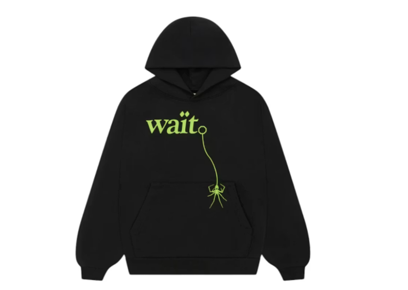Sp5der Wait Hoodie Black
