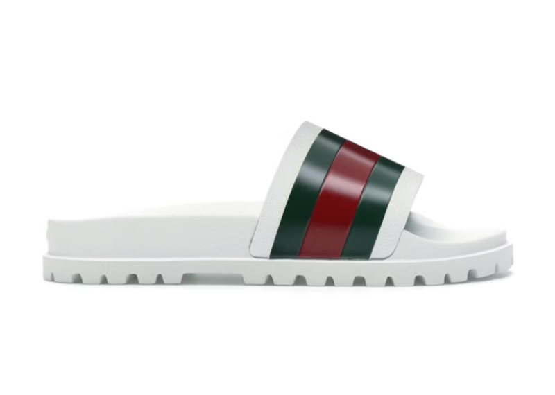 Gucci Web Slide Sandal White