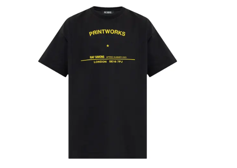 Raf Simons Printworks Tour T-Shirt Black