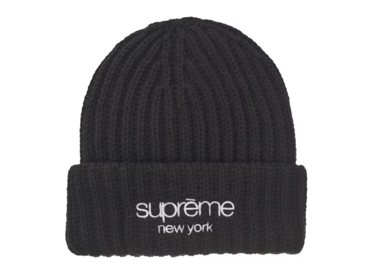 Supreme Classic Logo Chunky Ribbed Beanie (FW24)
