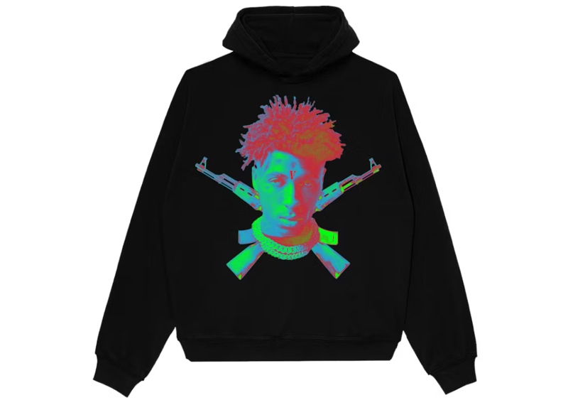 YoungBoy NBA x Vlone Sticks Hoodie Black
