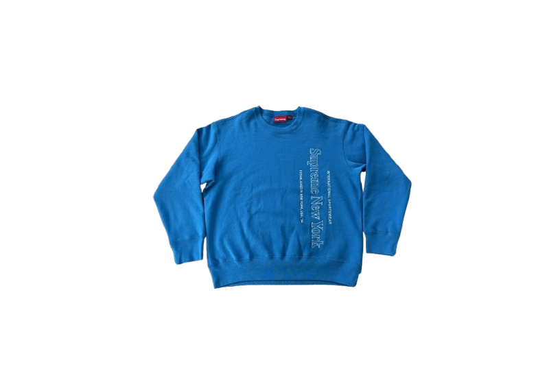 Supreme Side Logo Crewneck Bright Royal