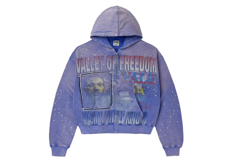 Vale Forever Freedom Zip Up Hoodie Blue