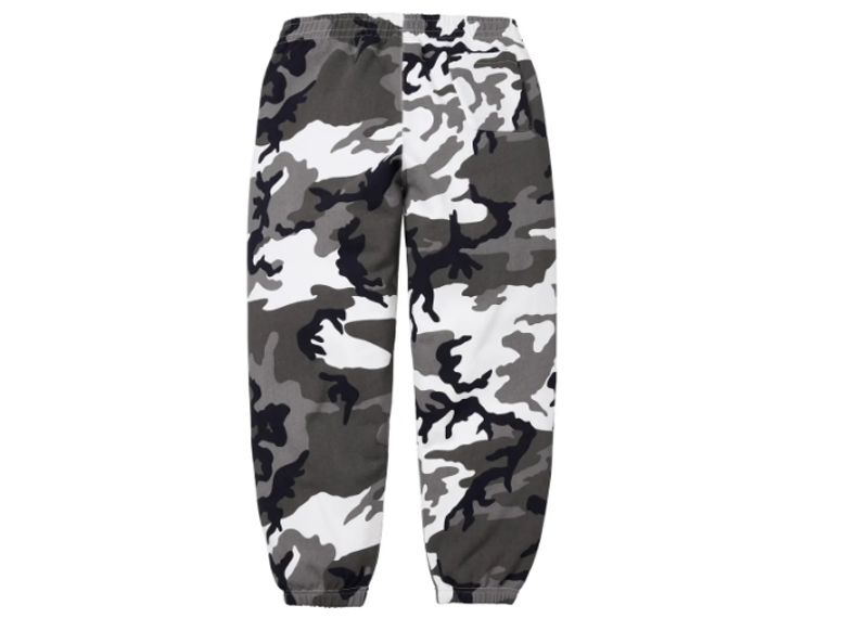 Supreme Satin Applique Sweatpant Snow Camo