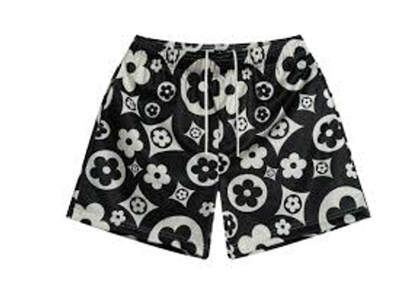 Bravest Studios Flower Shorts Black Cream