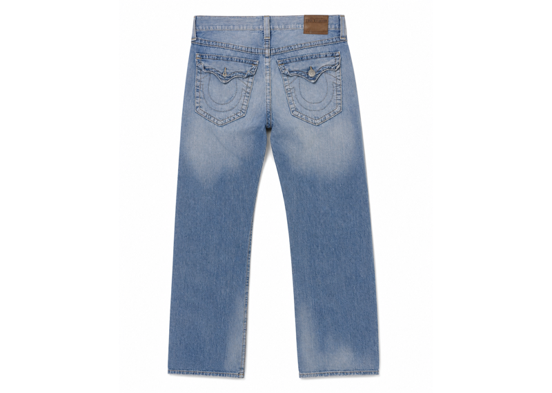 TRUE RELIGION MENS RICKY STRAIGHT JEANS BLUE