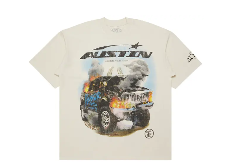 Hellstar x Post Malone Austin Tee Cream