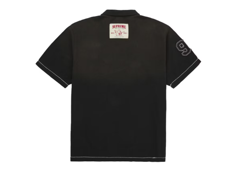 Supreme True Religion Applique Polo Black