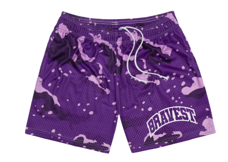 Bravest Studios Camo Shorts Purple