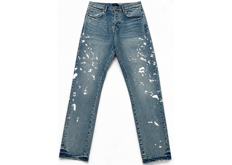 Purple Brand Manganese Paint Embroidered Jeans Indigo