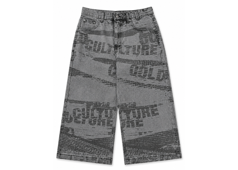 COLD CULTURE GRAFFITI GREY BAGGY DENIM JEANS