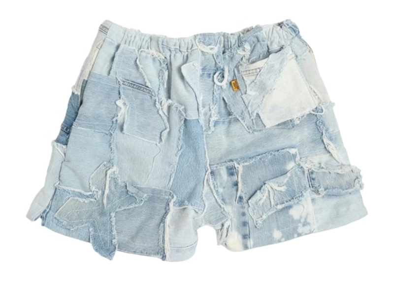 Gallery Dept. Patchwork Denim Zuma Shorts Blue