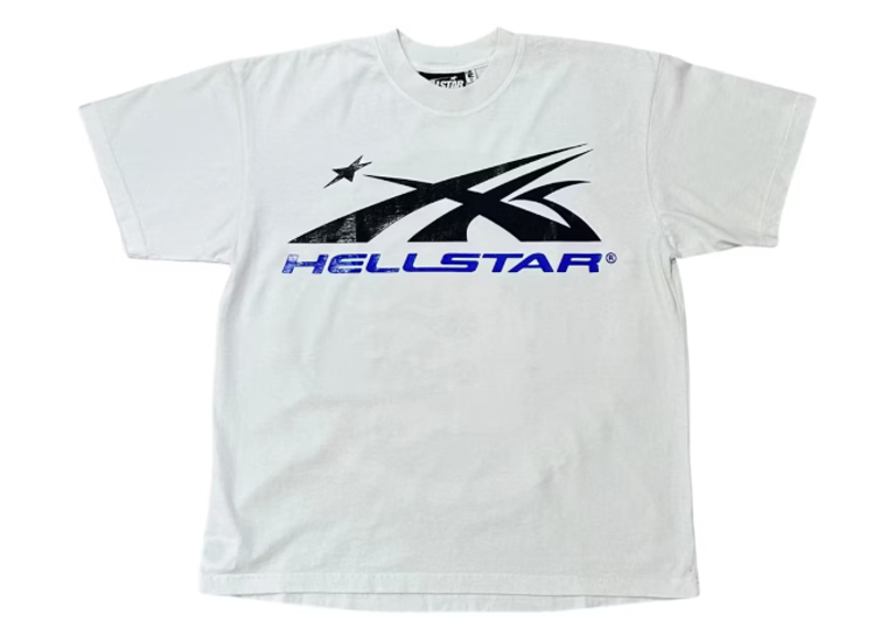 Hellstar Gel Sport Logo T-shirt White/Blue