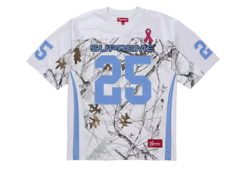 Supreme Breast Cancer Awareness Football Jersey Blue Snow