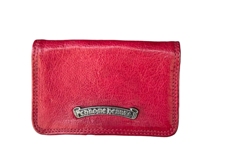 Chrome Hearts  Scroll Wallet Red