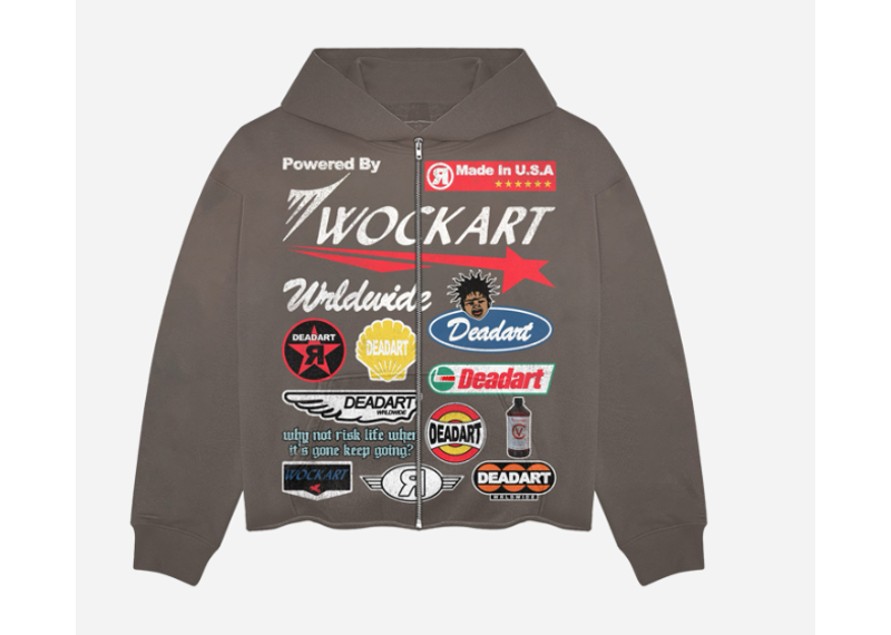 CHARCOAL WOCKART RACER ZIP-UP